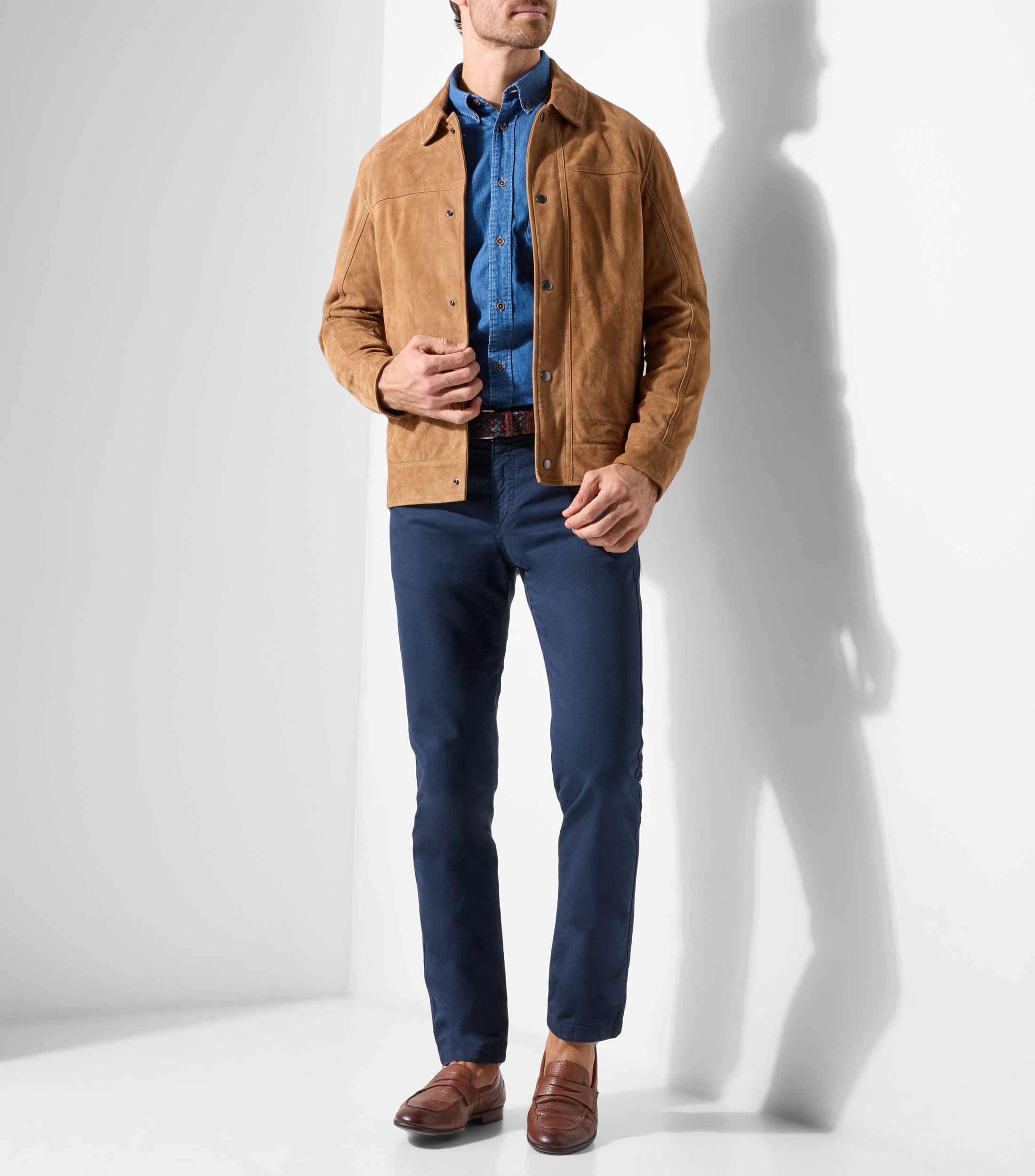 Camisa de mezclilla con manga larga Hombre